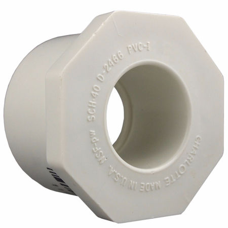 CHARLOTTE PIPE AND FOUNDRY BUSHING REDUCER 3""X2"" PVC 02107 3600